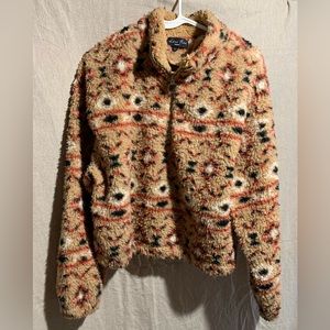 Love Tree half zip pullover sherpa